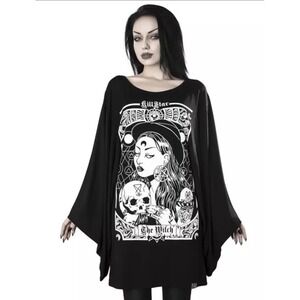 Killstar The Witch Kimono Tunic T-Shirt Tarot Sz L